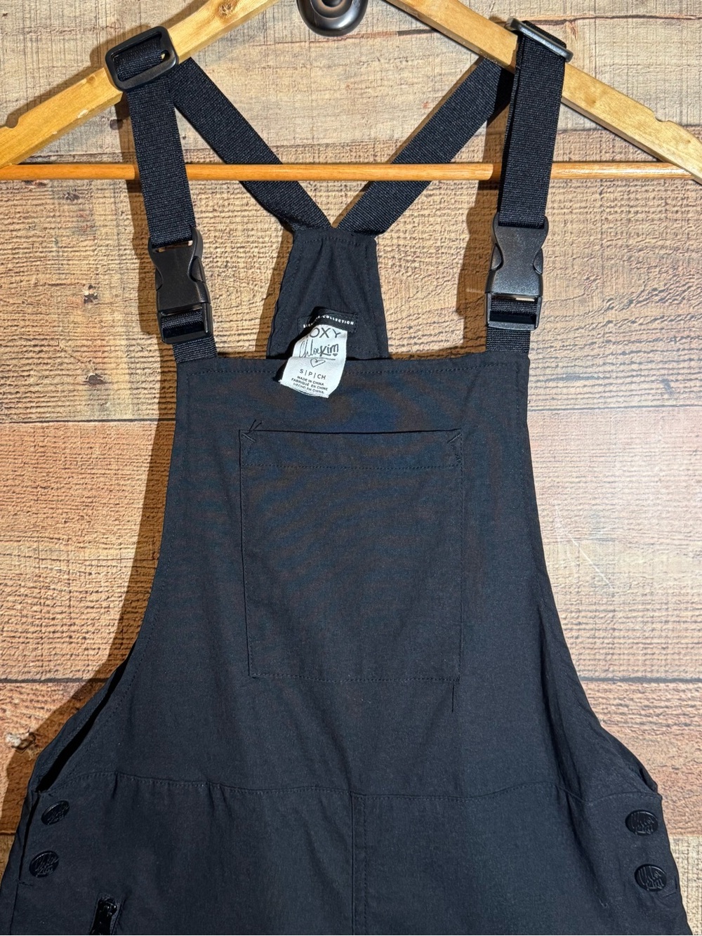 Roxy x Chloe Kim Cargo Overalls Black size Small - Picture 8 of 15